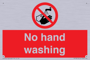 No hand washing